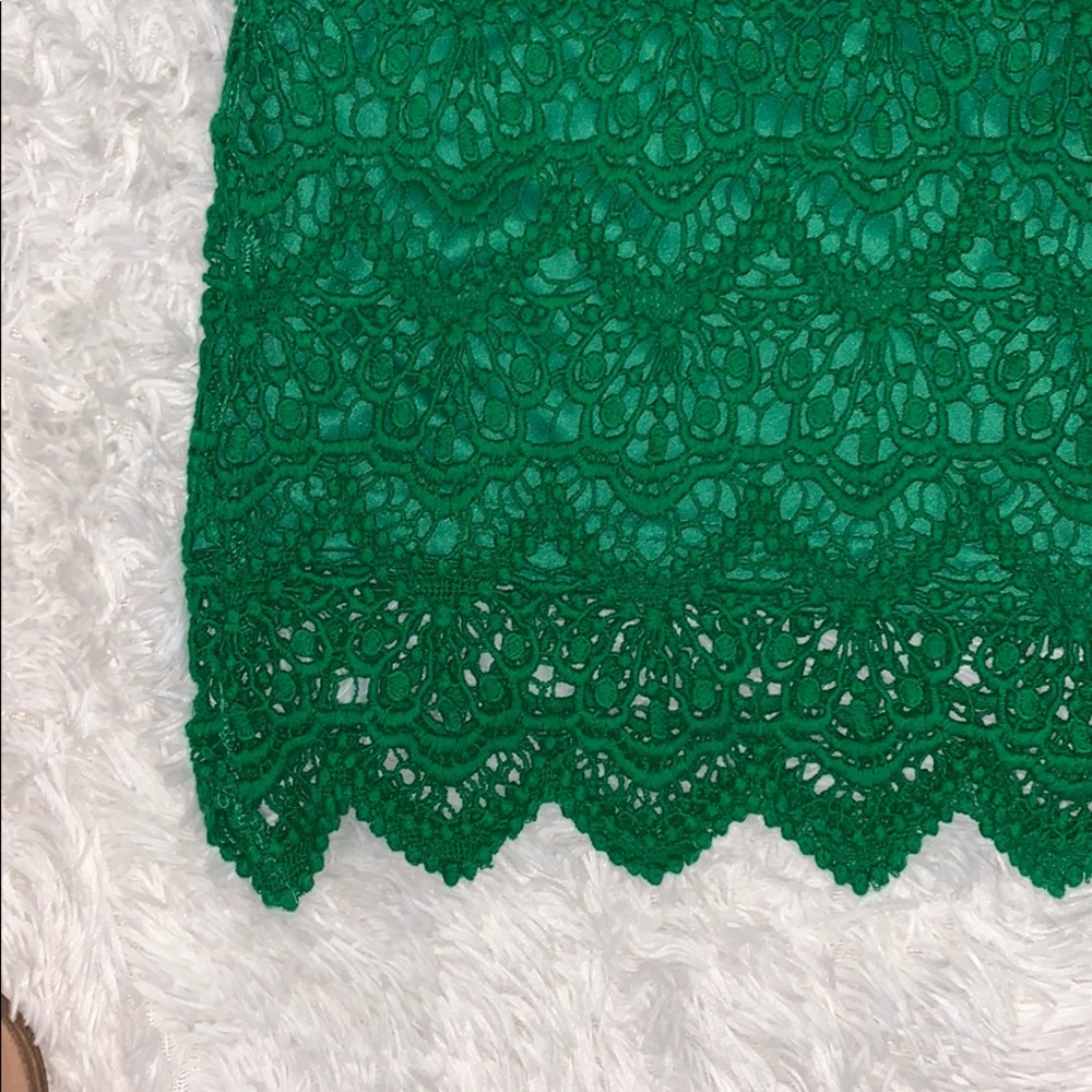 Design Lab green lace skirt